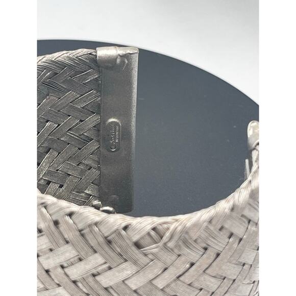 Sarah Cavender Metalworks Wide Interwoven Silver Tone Metal Cuff
Bracelet - Picture 10 of 12
